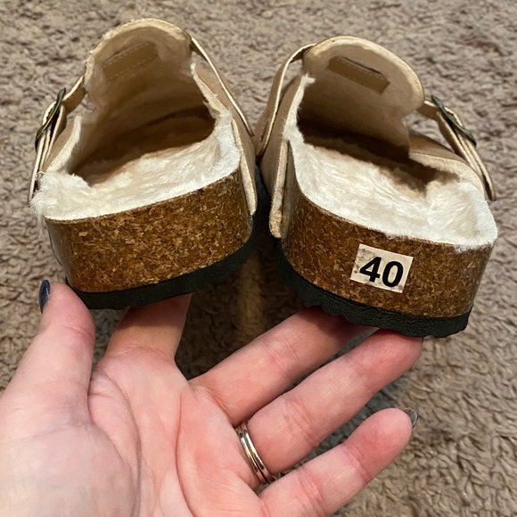 Tan Suede Slip-On Clogs - Picture 6 of 6